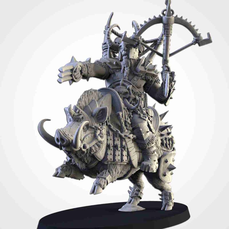 Khan Ogre Mounted with weapons options -  Txalri Factory Miniatures -   Ogres - The Northern Tribes