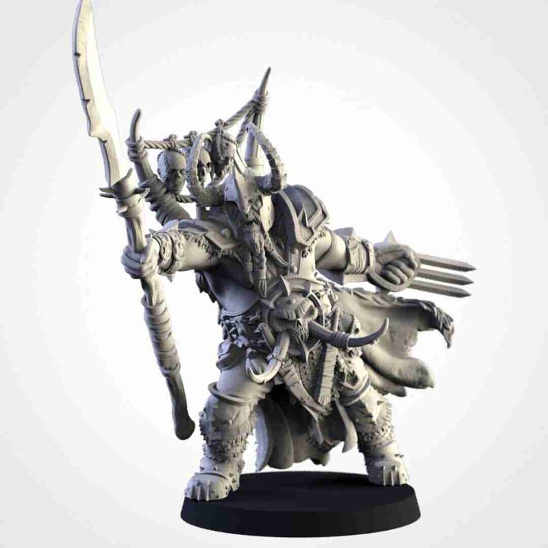 Khan Ogre with weapons options -  Txalri Factory Miniatures -   Ogres - The Northern Tribes
