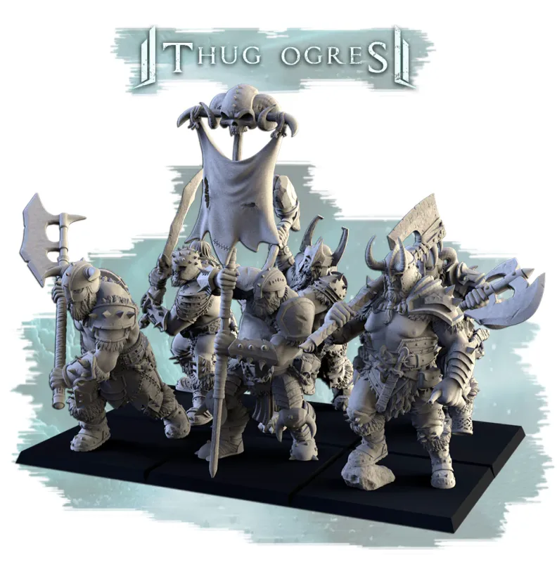 Thug Ogres [ 6 ]  -  Txalri Factory Miniatures -  Ogres - The Northern Tribes