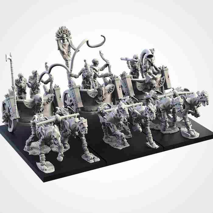 Tomb chariots [3 models ] - Txalri Factory Miniatures - Armies of the Sands