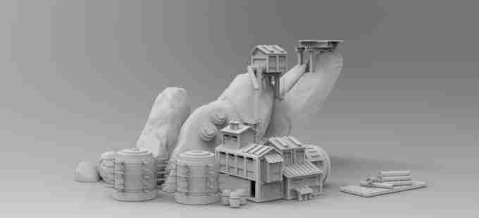 WATER MINE , stl file,