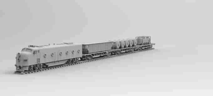 TRAIN AND CARRIAGES  , stl file,