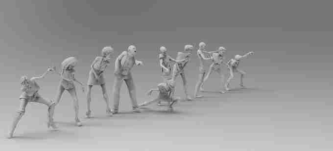 ZOMBIES PACK (10)  , stl file