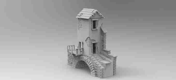 WATER HOUSE , stl file WW2