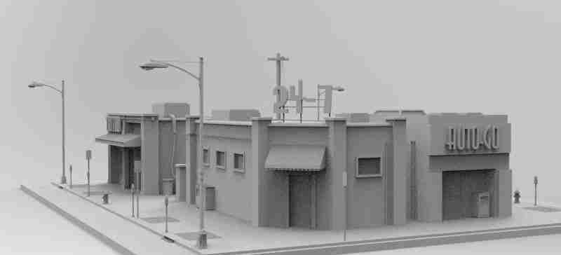 Down Town Set , stl file,