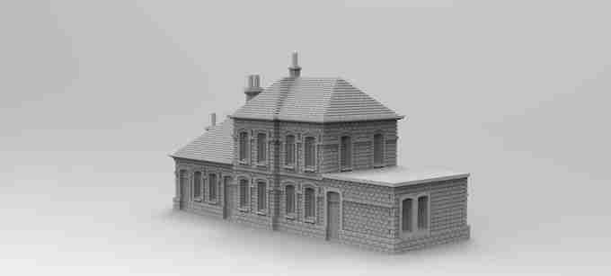 BASTOGNE TRAIN STATION  , stl file