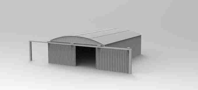 AIRCRAFT HANGAR , stl file WW2