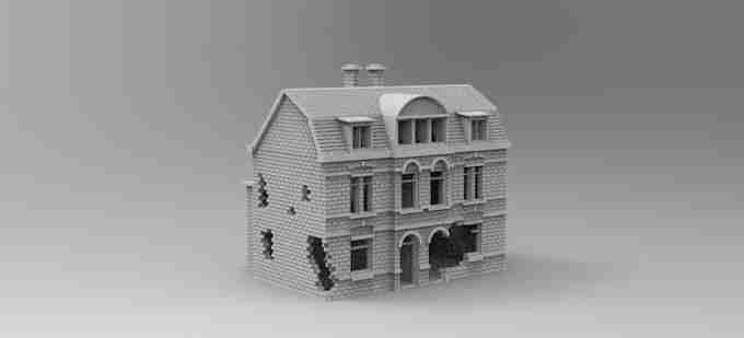 Bastogne outskirts second ruin , stl file WW2