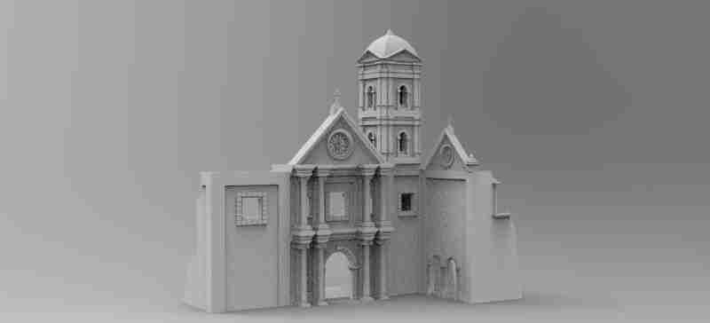 Italian Monastery Ruin , stl file WW2