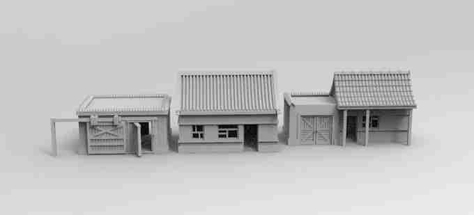 SHANTY BUILDINGS , stl file WW2 / Vietnam
