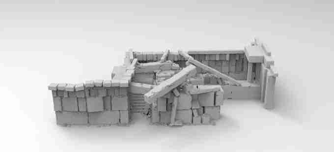 BLOCK RUIN , stl file WW2 / Vietnam