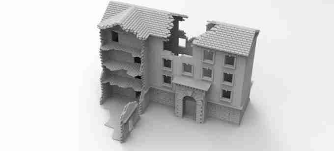 MANILLA RUIN 4 , stl file WW2 / Vietnam