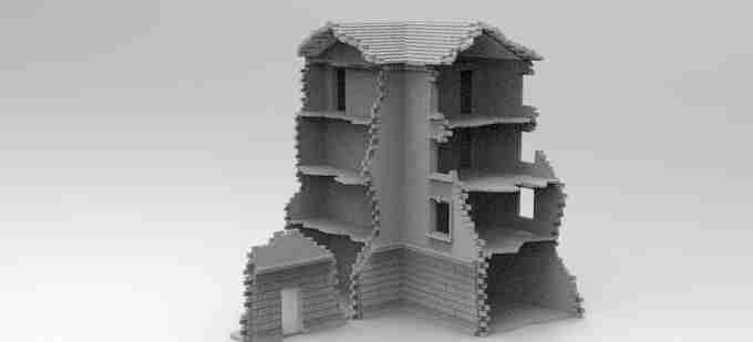 MANILLA RUIN 1 , stl file WW2 / Vietnam