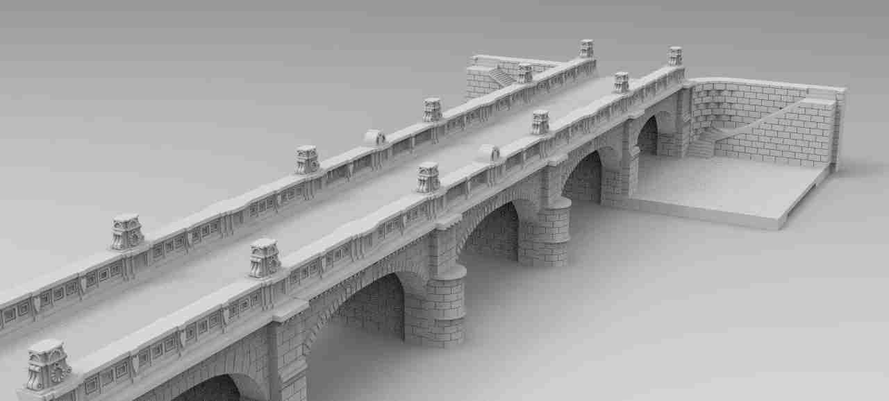 Moltke Bridge , stl file WW2