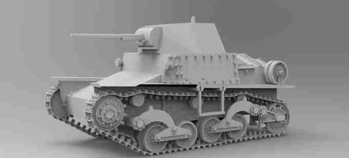 CARRO ARMATO , stl file WW2