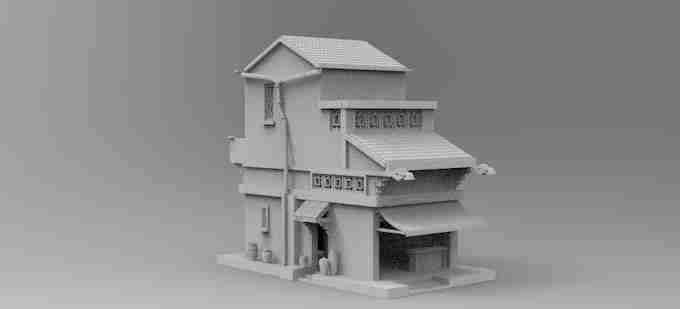 CHINA HOUSE 1 , stl file WW2 / Vietnam