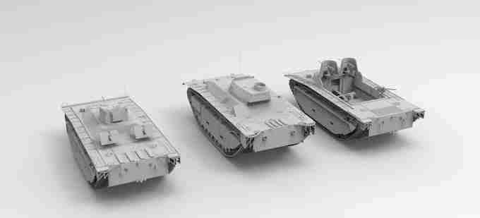 LVT TANK SET , stl file WW2