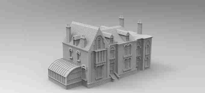 BASTOGNE STREET HOUSE 2 , stl file WW2