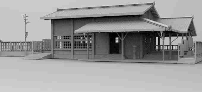 RAILWAY STATION , stl file WW2 / Vietnam