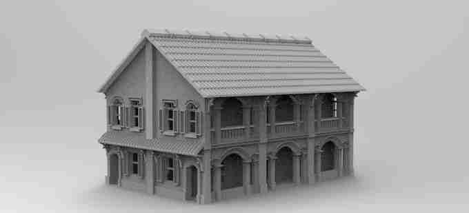 COLONIAL HOUSE , stl file WW2 / Vietnam