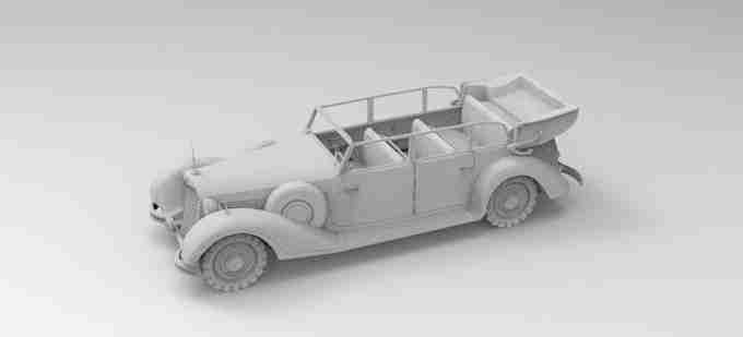 GERMAN STAFF CAR , stl file WW2
