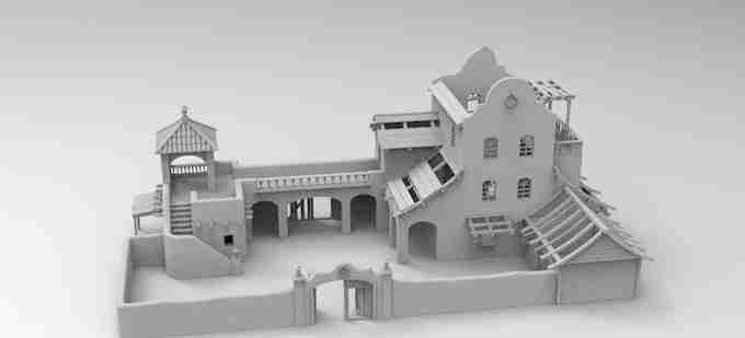DESERT OUTPOST , stl file WW2 / Vietnam