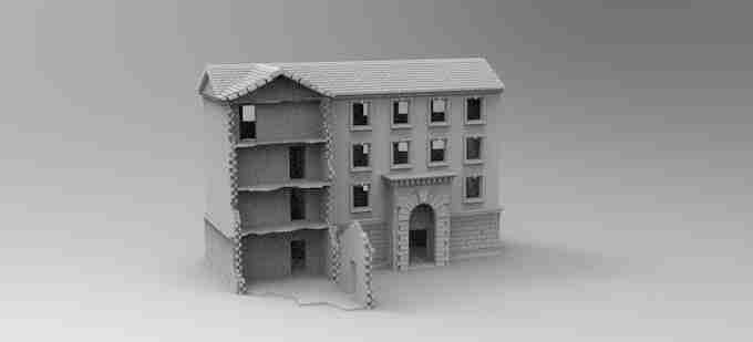 MANILLA RUIN 3 , stl file WW2 / Vietnam