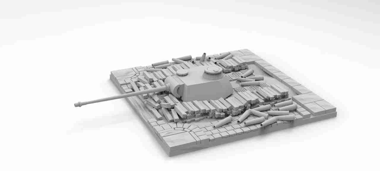 Berlin City Defences (Street Turret.) , stl file WW2