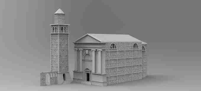 Kelly's Heroes Church & Tower , stl file WW2