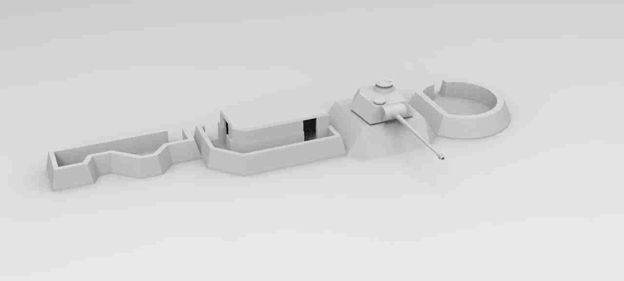 Berlin City Defences (Defence Bunker.) , stl file WW2