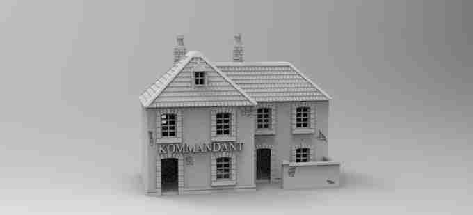KOMMANDANTS HOUSE , stl file WW2
