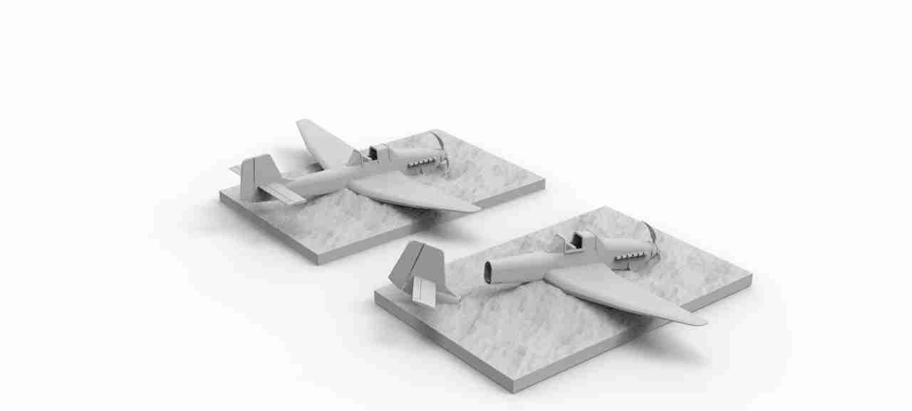 Damaged Stuka , stl file WW2