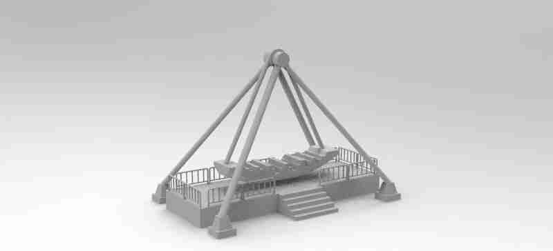 Pirate Ship Theme Park Ride , stl file modern / apocalypse
