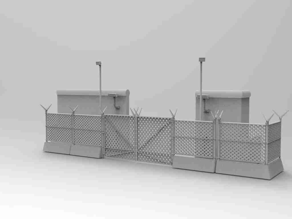Perimeter Fence , stl file modern / apocalypse