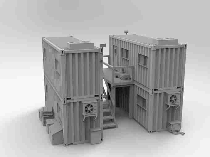 CONTAINER OFFICE BLOCK , stl file moder / apocalypse