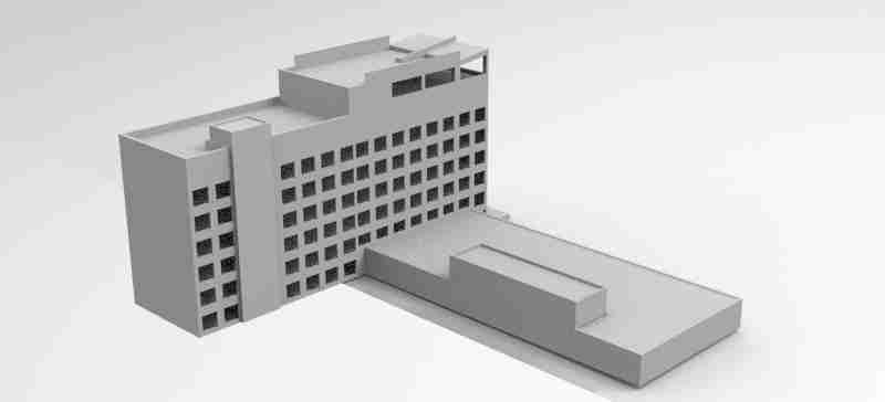 Pripyat Hotel , stl file modern / apocalypse