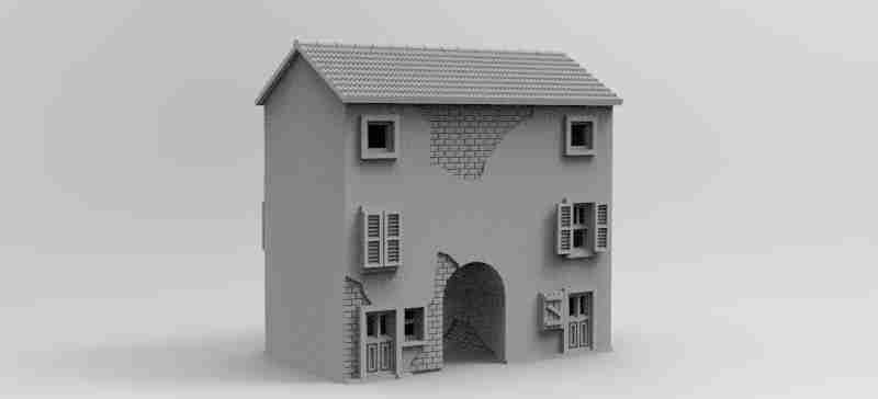 Kelly's Heroes South West Building 2 , stl file WW2