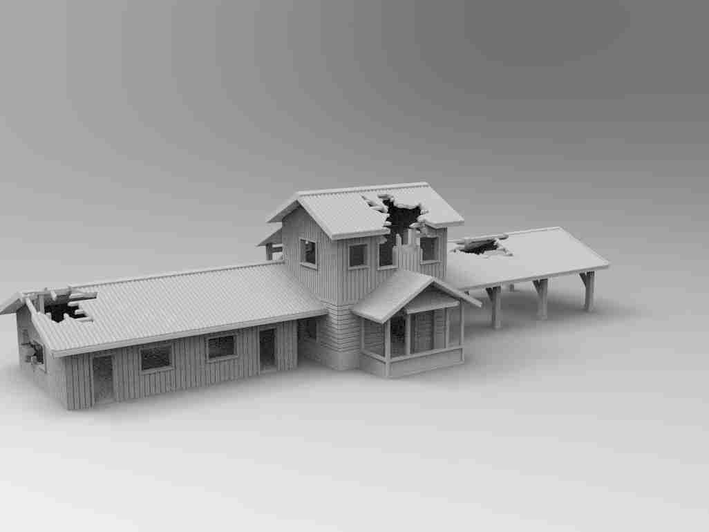 Burma Train Station , stl file WW2