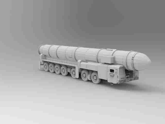 MOBILE BALLISTIC MISSILE , stl file modern / apocalypse