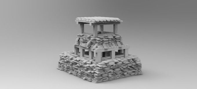 Far east Bunker stl file, Vietnam , ww2