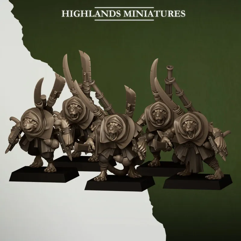 Highland Miniatures - Sewer Vermin - Smugglers 5 x Figures