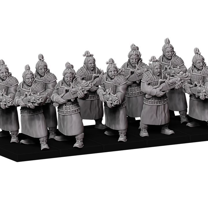 Cathay soldiers with firearms 28mm