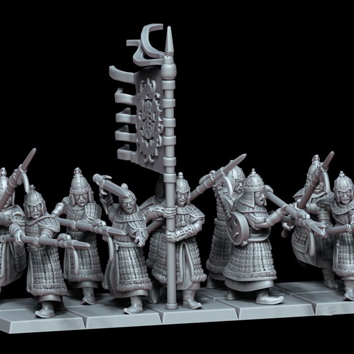 Heavy Spearmen Celestial Empire 28mm