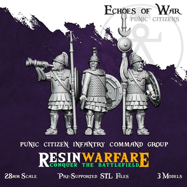 Punic Inf. Command Group (3 Models)