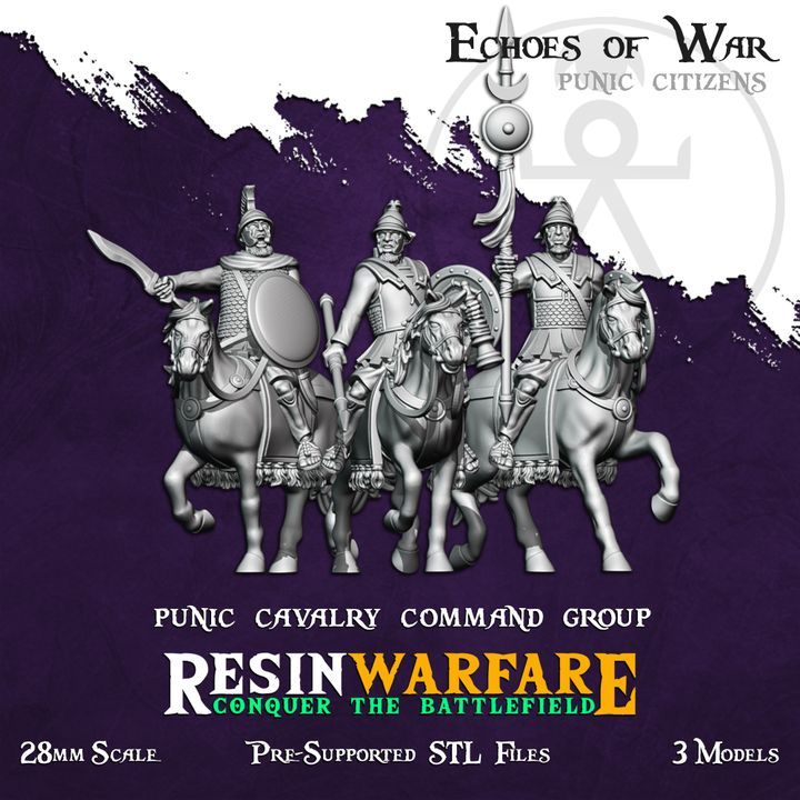 Punic Cav. Command Group (3 Models)