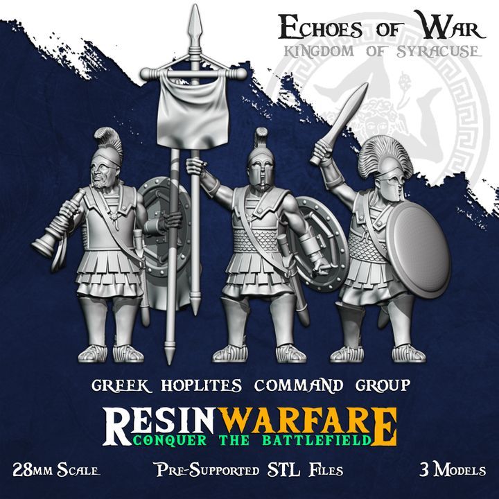Greek Hoplites Command Group (3 Models)