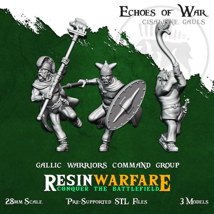 Gallic Inf. Command Group (3 Models)