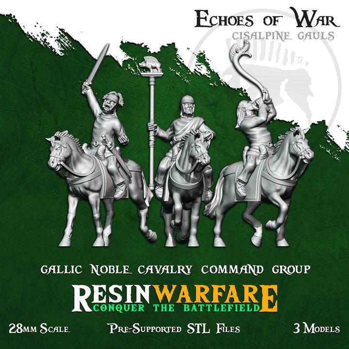 Gallic Noble Cav. Command Group (3 Models)