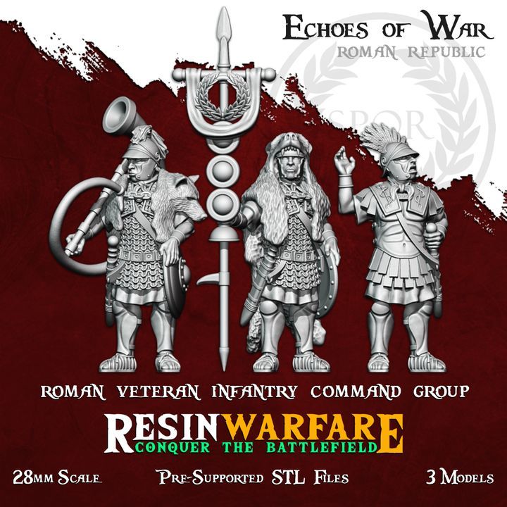 Roman Veteran Command Group (3 Models)