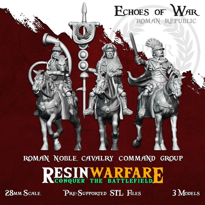 Roman Noble Cav. Command Group (3 Models)